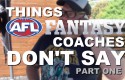 Fantasy football stats afl