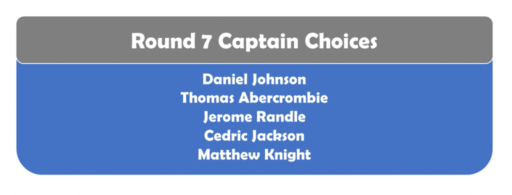 Round 7 Captains