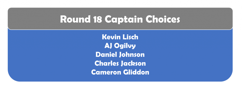 Round 18 Captains