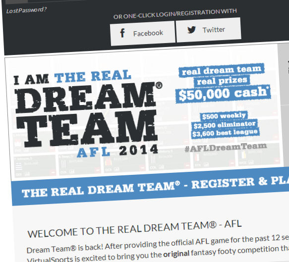 The Real Afl Dream Team Is Now Open Dt Talk I understand it takes away from the dream aspect of it, but i threw the word real in. the real afl dream team is now open